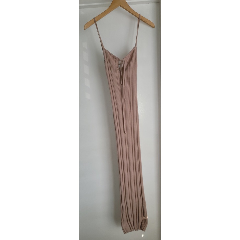 Weekend Stories Mauve Dress‎ Size M Tencel Cotton Silk Blend Casual Midi